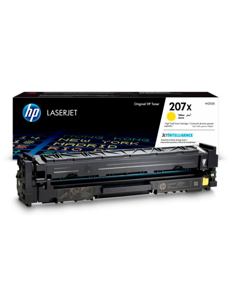 Toner hp 207x color laserjet pro m282nw / m283fdn / m283fdw amarillo 2.450 paginas