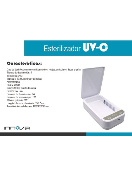 Esterilizador sobremesa innova para moviles...