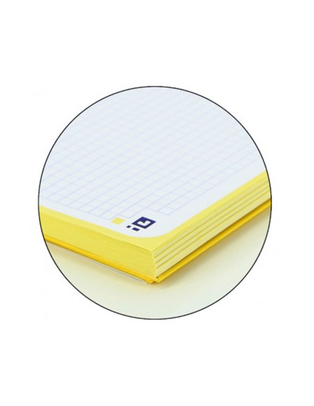 Recambio color 1 oxford din a4+ 80 hojas 90 gr cuadro 5 mm 4 taladros color amarillo