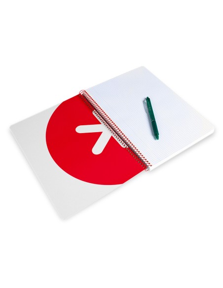 Cuaderno espiral a4 antartik tapa dura 80h 90gr cuadro 4mm con margen color negro