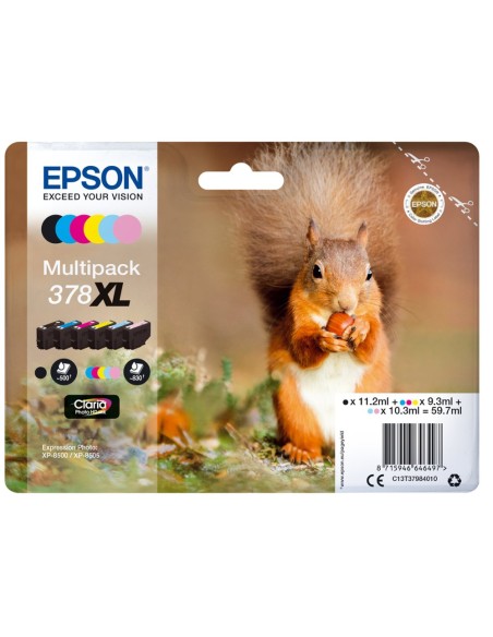 Ink-jet epson 378 xl expression home xp-8605 / 15000 / 8500 negro amarillo cian magenta cian claro
