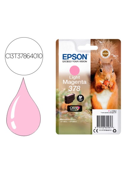Ink-jet epson 378 expression home xp-8605 / 8606 / xp-15000 / xp-8500 / 8505 magenta claro 360 pag