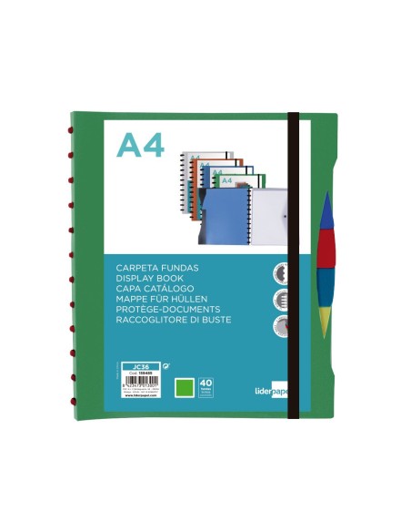 Carpeta liderpapel a4 con 40 fundas...