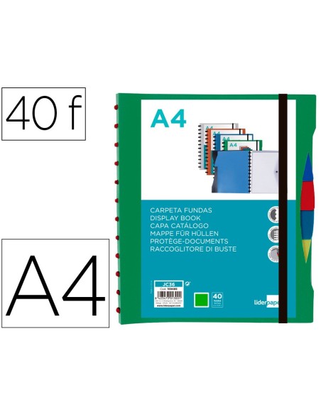 Carpeta liderpapel a4 con 40 fundas...