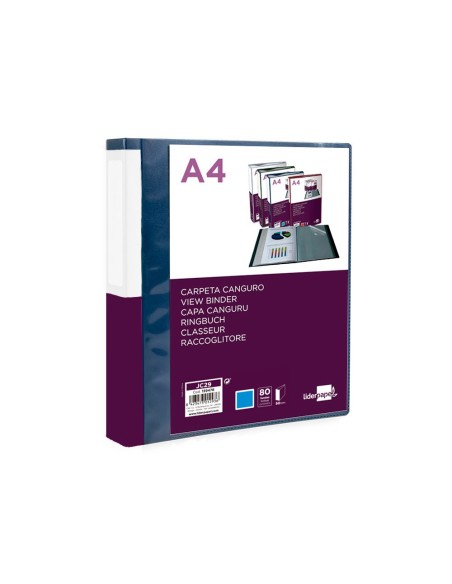 Carpeta liderpapel 80 fundas canguro pp din a4...