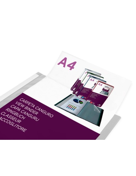 Carpeta liderpapel 60 fundas canguro pp din a4...