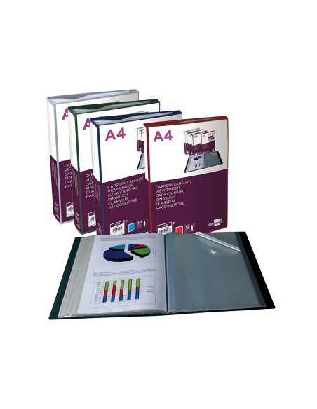 Carpeta liderpapel 30 fundas canguro pp din a4...