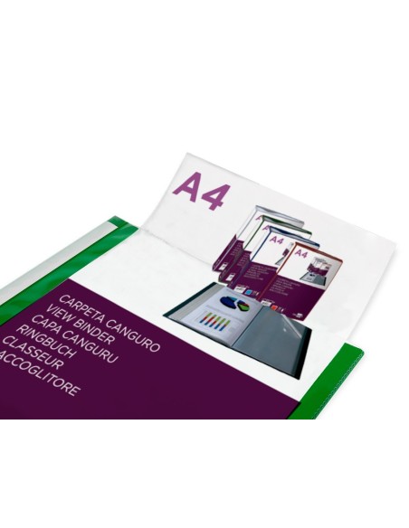 Carpeta liderpapel 30 fundas canguro pp din a4...