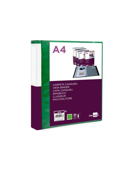Carpeta liderpapel 30 fundas canguro pp din a4...