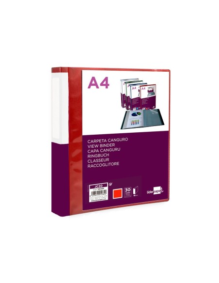 Carpeta liderpapel 30 fundas canguro pp din a4...