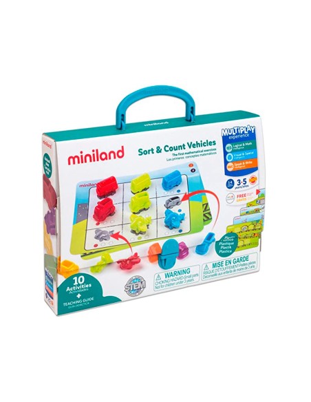 Juego miniland 36 vehiculos y 5 fichas de...