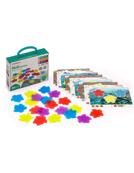 Juego miniland set de 20 tortugas translucidas...