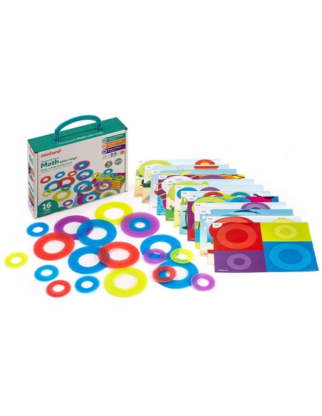 Juego miniland set de 16 aros translucidos y 12...