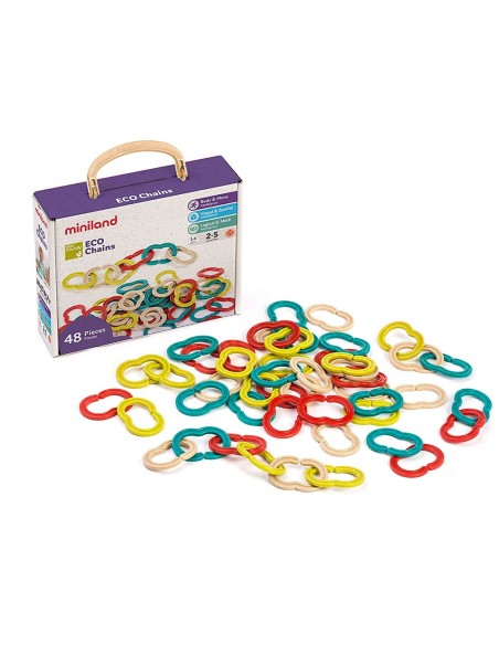 Juego miniland set de eslabones 48 piezas...