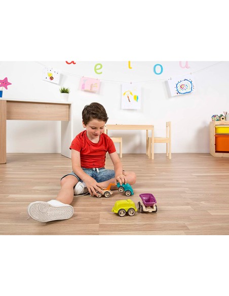 Juego miniland set de 12 minimobiles contenido surtido 370x280x100 mm