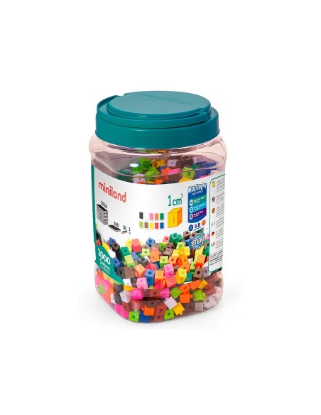 Juego miniland surtido de 1000 cubos de 1 cm...