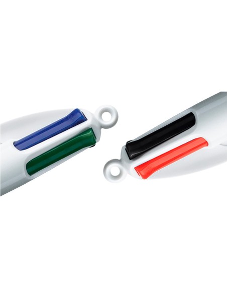 Boligrafo bic cuatro colores shine azul punta...