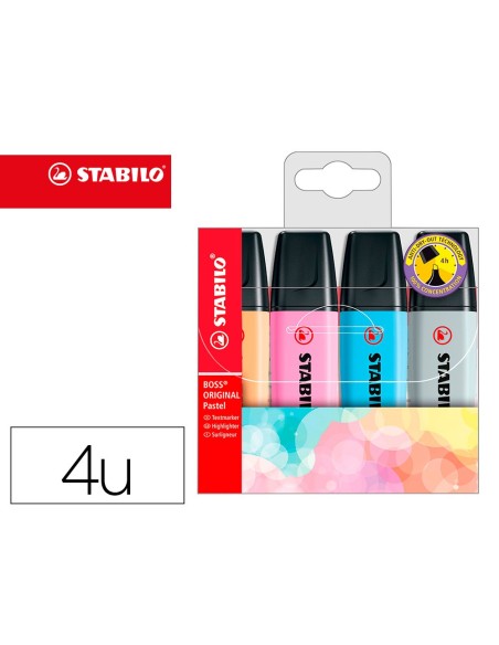 Rotulador stabilo boss fluorescente 70 pastel...