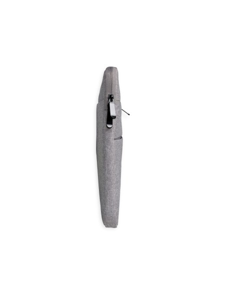 Funda para portatil q-connect 15,6\" con asas retractiles cremallera 3 bolsillos exteriores gris