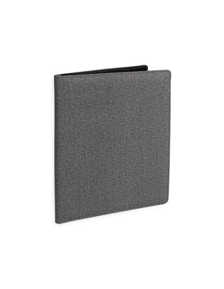 Carpeta portafolios q-connect a4 con calculadora bloc 20 hojas y departamentos interiores color gris 250x315