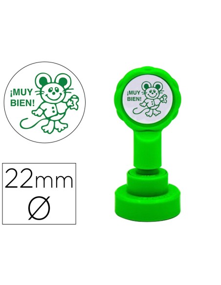 Sello artline emoticono muy bien color verde 22...