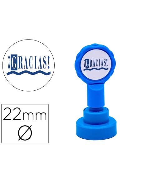 Sello artline emoticono gracias color azul 22...
