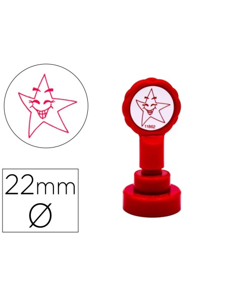 Sello artline emoticono estrella color rojo 22...