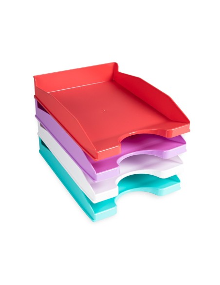 Bandeja sobremesa plastico q-connect lavanda...