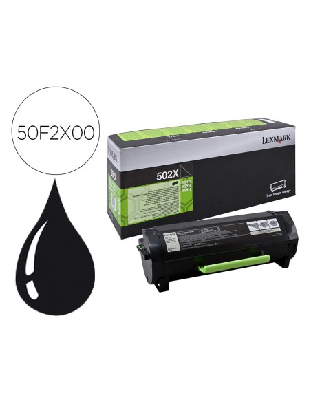 Toner lexmark 502xáms410 / ms510 / ms610 negro 10000 paginas