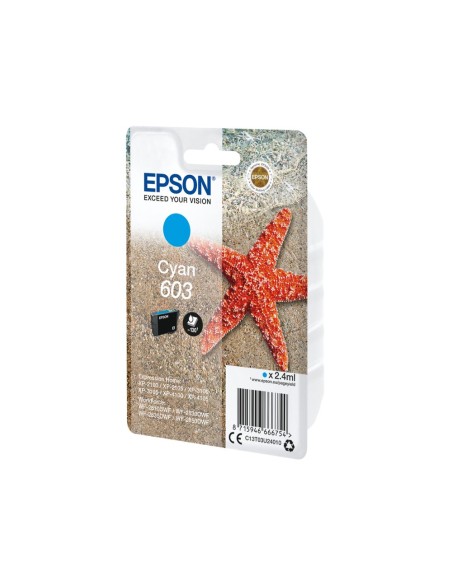 Ink-jet epson 603 xp-2100 / 2105 / 3100 / 4100 / wf-2810 / 2830 / 2835 / 2850 cian 130 paginas