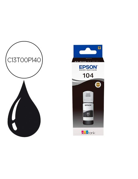 Tinta epson ecotank 104 et-2710 / 2711 / 2712 / 2720 / 2726 / 4700 negro 4500 paginas