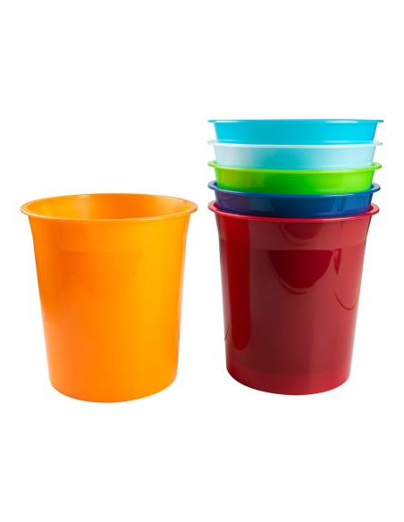Papelera plastico q-connect gris opaco 13...