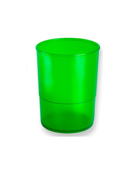 Cubilete portalapices q-connect verde translucido plastico diametro 75 mm alto 100 mm
