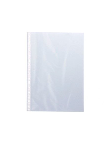 Funda multitaladro q-connect din a4 80 mc cristal caja de 1400 unidades