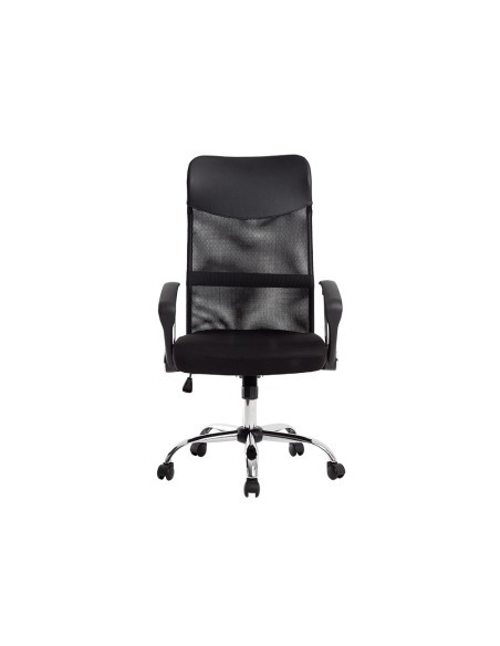 Silla de direccion q-connect base metal respaldo alto regulable en altura 1110+100mm alto piel y malla