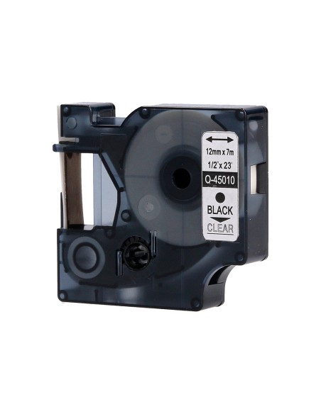 Cinta q-connect negro-transparente 12mm x 7mt dymo