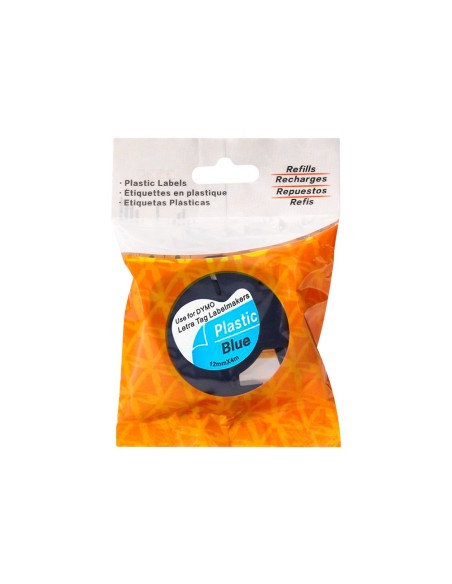 Cinta q-connect 12mm x 4mt negro-ultra azul...