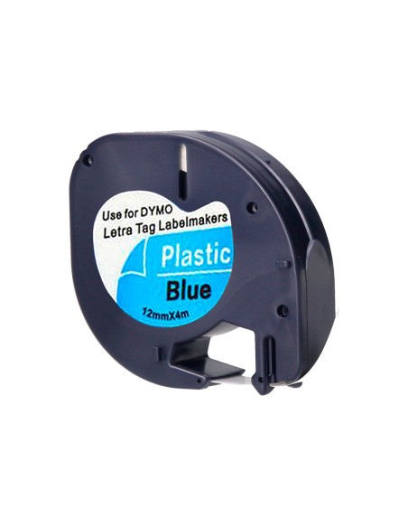 Cinta q-connect 12mm x 4mt negro-ultra azul...