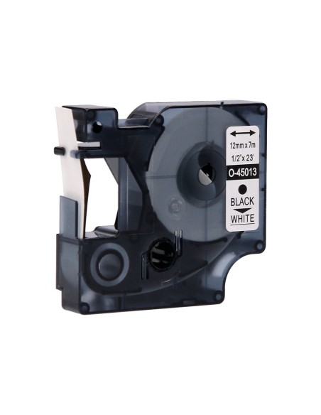 Cinta q-connect 1000 negro-blanco 12mm x 7mt dymo