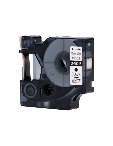 Cinta q-connect 1000 negro-blanco 12mm x 7mt dymo