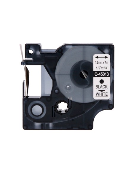 Cinta q-connect 1000 negro-blanco 12mm x 7mt dymo
