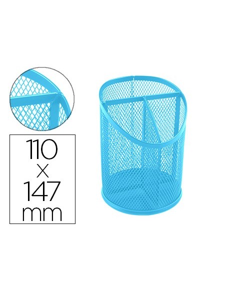 Cubilete portalapices q-connect turquesa metal...