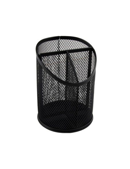 Cubilete portalapices q-connect negro metal...