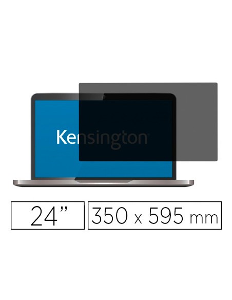 Filtro para pantalla kensington privacidad 24\" extraible 2 vias panoramico 16:9 350x595 mm