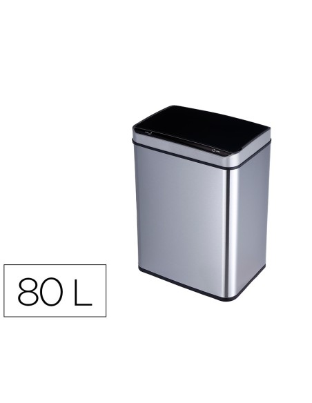 Papelera metalica q-connect con sensor...