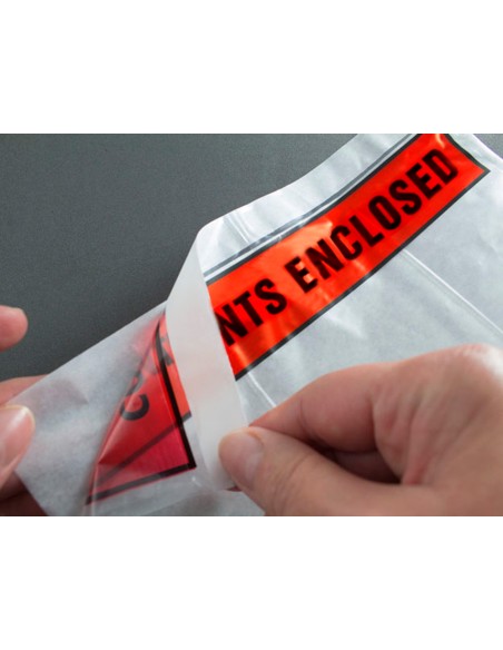 Sobre autoadhesivo q-connect portadocumentos multilingue 165x122 mm sin ventana paquete de 100 unidades