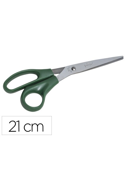 Tijera oficina faibo acero inoxidable 21 cm empuñadura ergonomica en blister