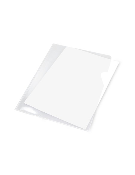 Carpeta dossier uñero plastico q-connect folio 120 micras transparente