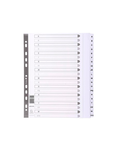 Separador exacompta cartulina blanca a-z juego...