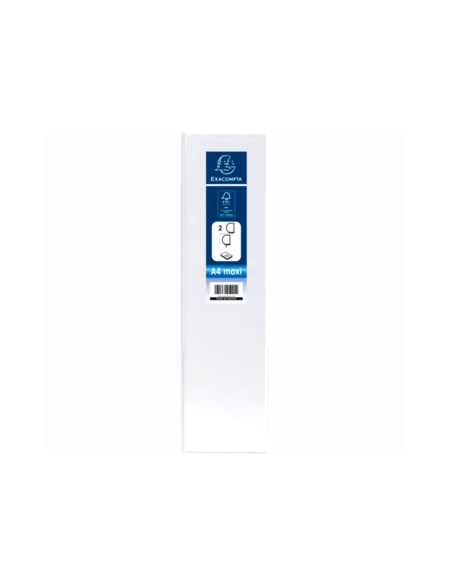 Carpeta exacompta canguro 2 anillas 60 mm din a4+ carton forrado polipropileno personalizable 3 bolsillos
